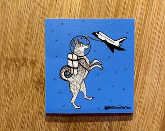 Shiba Inu Dog in Space Vinyl Laptop-Water Bottle Sticker