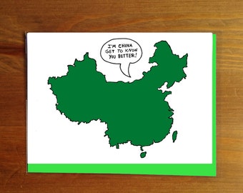 I'm China Get To Know You Better Greeting Card