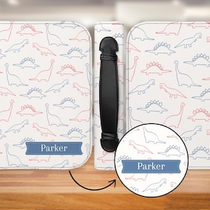 Boys Custom Zipper Bible Case with Handle, Dino Bible Case, Dinosaur Bible Cover, T Rex Bible Case