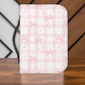 Funda para Biblia con lazo coqueto, funda para Biblia para mujer, funda para libro bíblico con lazo, bonito protector para Biblia, regalo cristiano, accesorios para Biblia