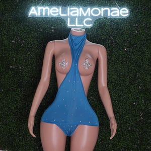 Exotic Dancewear Dress and Thong Set