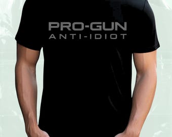 Camiseta divertida "Pro Armas Anti Idiotas", Camiseta de la Segunda Enmienda, Camiseta de regalo para papá conservador
