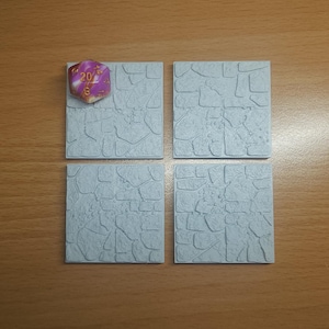 Modular Dungeon Floors | Set of 4 | 2&quot;x2&quot; | 3D Printed Dungeon Tiles | 28mm | DnD | Pathfinder | TTRPG Miniatures