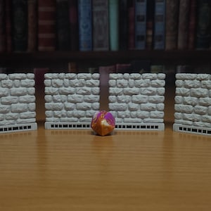 Modular Dungeon Walls | Set Of 4 | 2&quot; | 3D Printed Dungeon Tiles | 28mm | DnD | Pathfinder | TTRPG Miniatures
