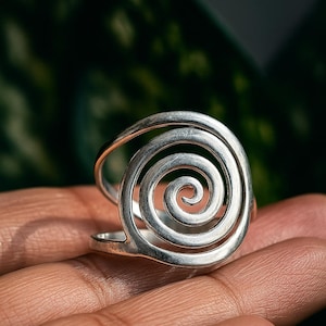 925 Sterling Silver Spiral Ring - Handmade Minimalist Jewelry - Swirl Ring for Women - Easter & Mother’s Day Jewelry -Unique Gift for Her