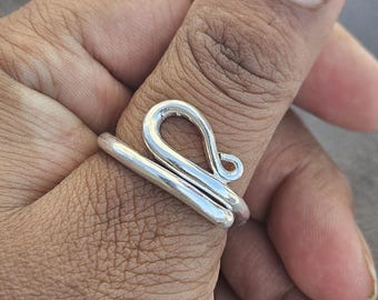 Handgemachter 925 Sterling Silber Infinity Ring - Minimalistisches Loop Design | Boho Silber Schmuck Geschenk für Sie | Eternity Band | Geschenk für Mama