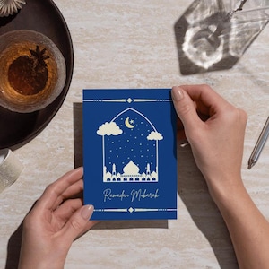 Cartão Ramadan 2025 | Saudação Islâmica Digital | Cartão Eid Mubarak Imprimível | Presente Muçulmano | Desejos Ramadan Kareem | Download Instantâneo