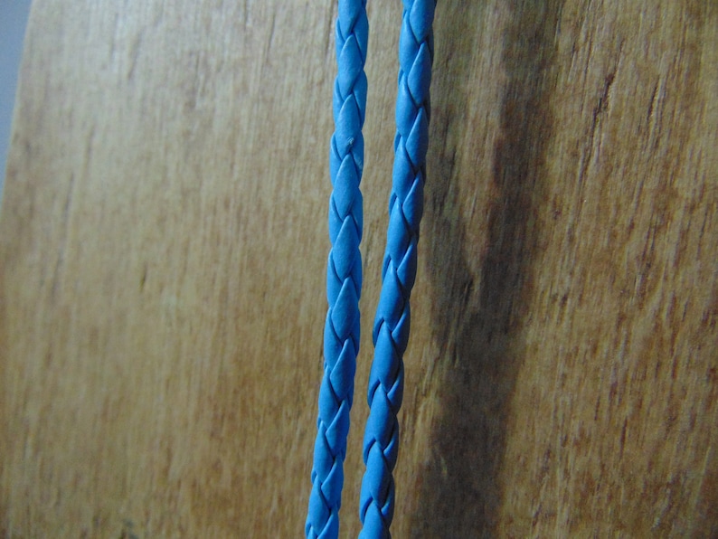Bolo tie cord and clip Baby blue to make your own
