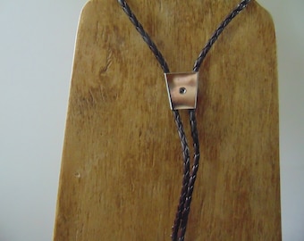 Bolo tie dark brown cord and clasp only