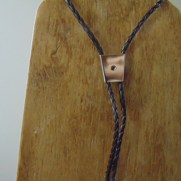 Bolo tie dark brown cord and clasp only