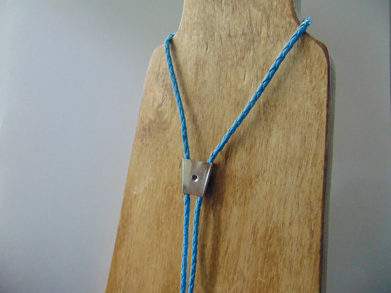 Bolo tie cord and clip Baby blue to make your own