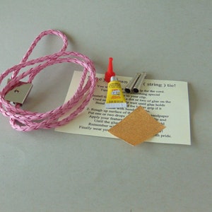 Bolo tie kit Pink do it your self