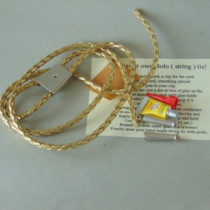 Bolo tie kit in gold