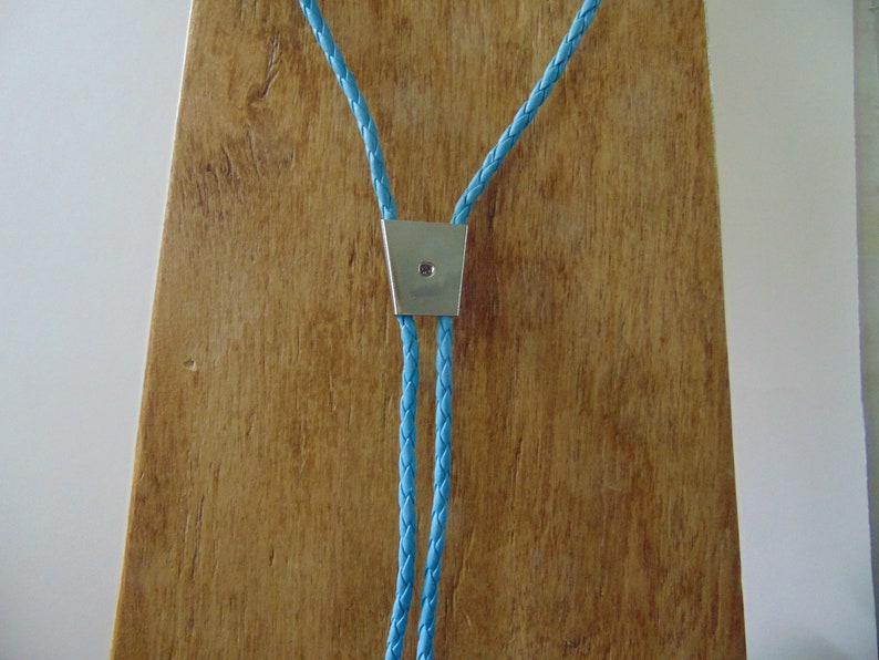 Bolo tie cord and clip Baby blue to make your own
