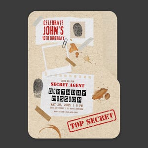Detective Verjaardagsuitnodiging, Digitaal Sjabloon, Puzzel, Misdaad, Schattenjacht, Speurtocht, Uitnodiging, Verjaardag, Gepersonaliseerd, Downloaden