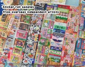 Japanese Food Showa Stationery Grab Bag - Kawaii Stickers & Memo Sheets, Sushi Ramen Gyoza Japanese Characters Clover Desserts