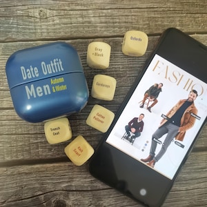 Date Dice Game for Couples | Valentine&#39;s Day Gift | Anniversary Gift | Gifts for Him | Personalized Dice Box | Wooden Dice Game