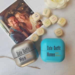 Date Night Dice Game – Men&#39;s & Women&#39;s Outfit in Spring and Summer | Customizable Dice Box