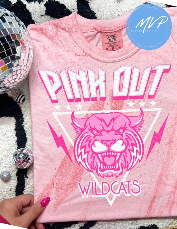 Wildcats Pink Out PNG: Mascot Design for Spirit Wear (Digital Download)