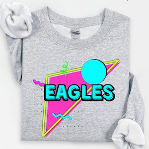 Eagles Retro PNG: School Spirit Mascot (Digital Download)