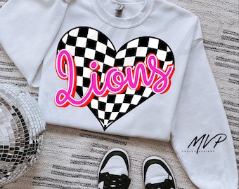Lions png checkered mascot