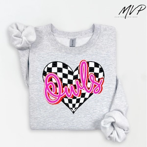 Owls PNG checkered mascot School Spirit Girly Owls
