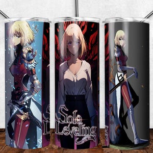 Solo Leveling 20 oz Skinny Tumbler Sublimation Design, Instant Digital Download PNG