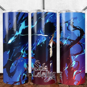 Solo Leveling 20 oz Skinny Tumbler Sublimation Design, Instant Digital Download PNG