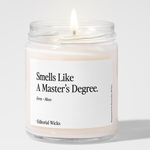 Masters Degree Candle, Funny Master&#39;s Graduation Gift