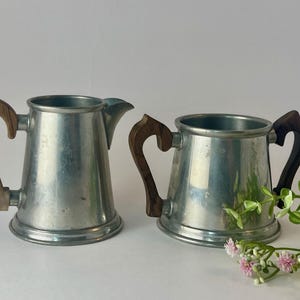 Vintage Stieff Pewter Creamer and Sugar bowl