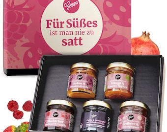 Muttertag Geschenk Mama – Marmeladen Geschenkset Mini Gläser | Geschenk Freundin Schwester Geburtstag | Frühstück Feinkost Geschenkidee