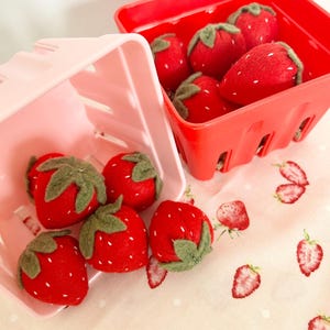 felt strawberries