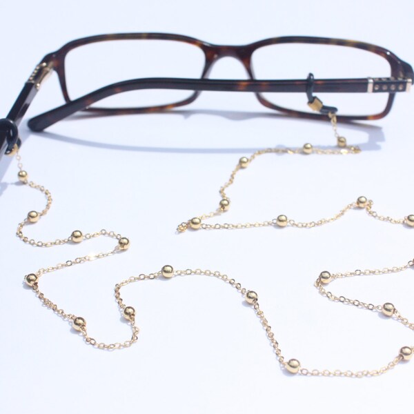 Glasses Chain || Ball & Chain Gold