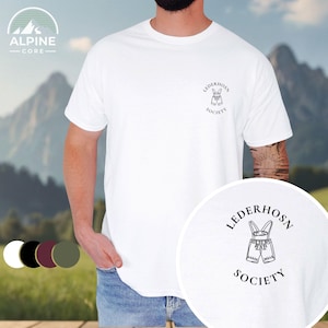 Lederhosen T-Shirt – Bavarian Shirt for Men – Traditional Costume T-Shirt for Oktoberfest, Stammtisch & Trachtenverein – Gift Ideas Bavaria