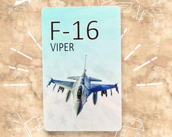 F-16 Viper Trading Card | Military Aircraft Collectible | Gift for Pilot & AvGeeks