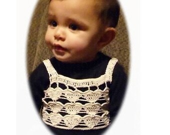 Infant, Toddler, Child Crochet Hearts Top pattern in pdf