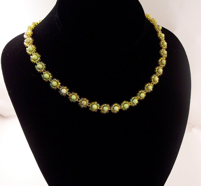 Daisy Necklace Pattern, Beading Tutorial in PDF Etsy
