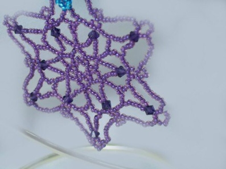 Shimmering Snowflake Ornament Pattern, Beading Tutorial in PDF - Etsy