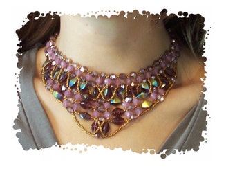 Double Cone Necklace, Beading Tutorial in PDF