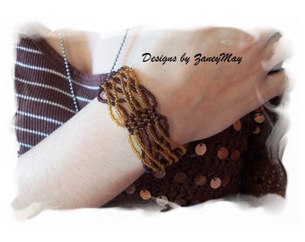 Twist Bracelet Pattern, Beading Tutorial in PDF