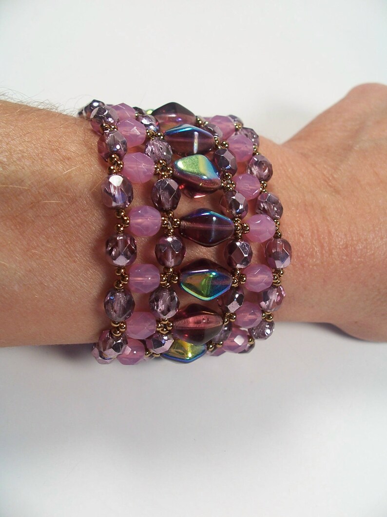 Double Cone Bracelet Beading Tutorial in PDF Etsy