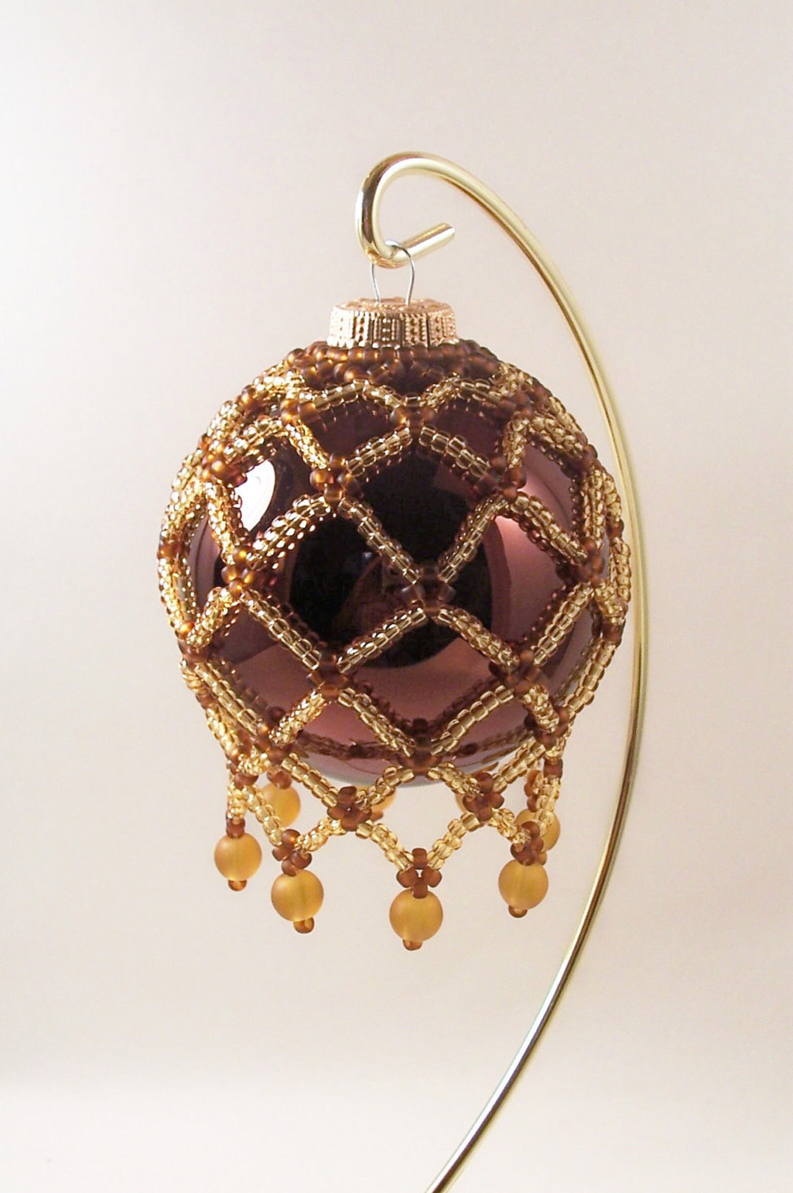 Net Ornament Cover Pattern, Beading Tutorial in PDF Etsy