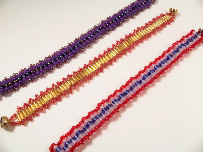 Ladder Stitch Bracelet Patterns, Beading Tutorial in PDF Etsy