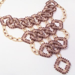 Diamond Link Necklace Pattern, Beading Tutorial in PDF image 3