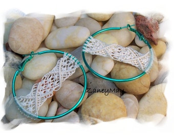 Lattice Hoop Macrame Earring Tutorial in PDF