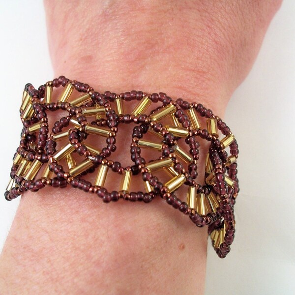 Spokes Bracelet Pattern, Beading Tutorial in PDF