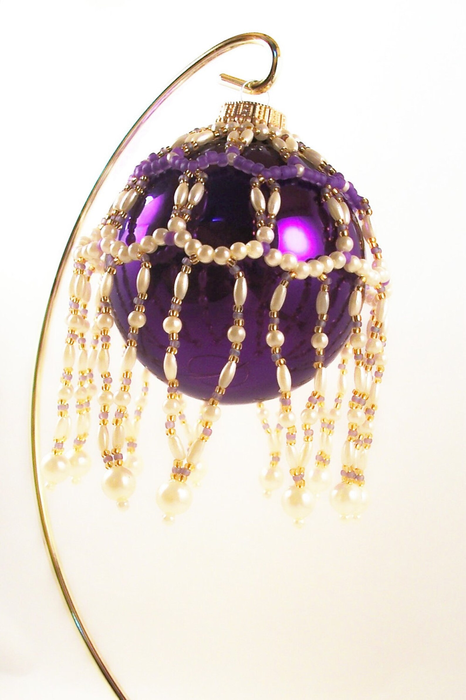 Pearl Ornament Cover Pattern Beading Tutorial in PDF Etsy