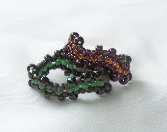 Catch the Waves Ring Pattern, Beading Tutorial in PDF