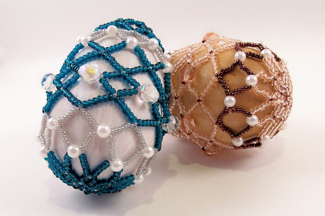 Exquisite Easter Beaded Egg Pattern Beading Tutorial in PDF Etsy