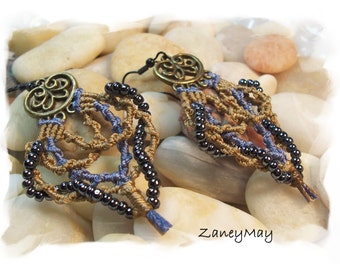 Twist Macrame Earring Tutorial in PDF